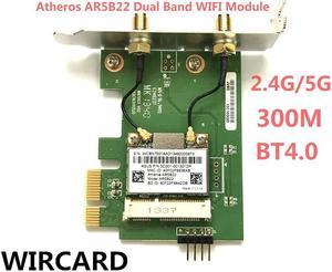 Desktop WiFi  WLAN Atheros AR5B22 300M Wireless Wifi Bluetooth 4.0 PCI-E Card Desktop Adapter 2DB antenna