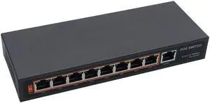 1pcs Professional 8 Port 100Mbps IEEE802.3af POE Switch/Injector Power over Ethernet Network Switch for IP Camera VoIP devices