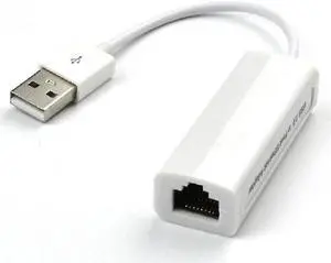 USB LAN Network Card White Color, Chip 8152 Mini USB 2.0 to RJ45 LAN Ethernet Network Adapter for PC, Laptop, Tablet