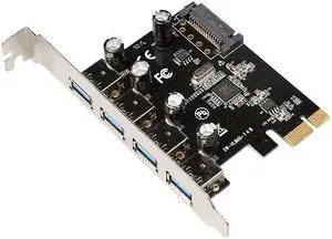 Superspeed 4 Port USB 3.0 PCI Express Card PCIe USB 3.0 Host Controller 4 x USB3.0 with VL805