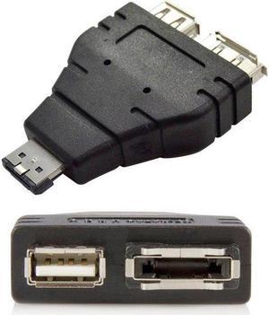 Power eSATA To eSATA + USB Combo Splitter Converter Adapter Connector Hard Disk Cable Dual Port Converters Universal