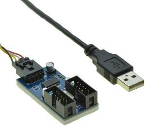 USB 2.0 Male 1 to 2 9Pin USB header Female Extension Cable Card USB2.0 to 9-Pin USB HUB USB 2.0 9 pin Connector Port Multilier