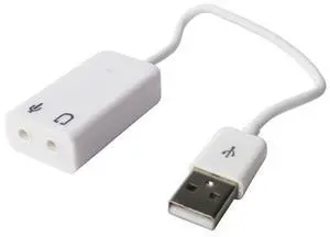 1Pcs/lot USB External Virtual 7.1 Channel Audio 3D Sound Card Adapter With Cable line 3.5mm wholesale