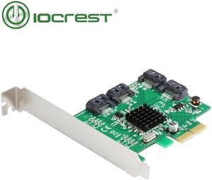 IOCREST PCI-Express 4-port HyperDuo SATA III RAID Controller Card Marvell 88SE9230 with low profile bracket