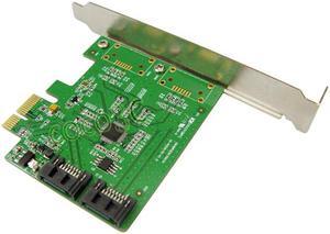 Internal 2 Ports SATA 6Gbps PCI Express Controller Card PCI-e 1x to SATA 3.0 Marvell Chipset Supports NCQ & Port Multiplier FIS