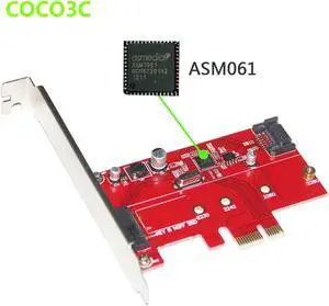 PCI-e to B + M Key M.2 SSD SATA 3.0 Drive card Desktop PCI Express B Key NGFF SSD SATA 6Gbps adapter with Low Profile Bracket