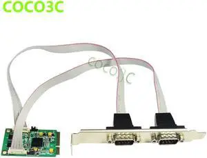 Mini PCIe 2 Serial ports Controller card mini PCI-e to DB9 RS232 adapter For Min ITX mPCIE COM Card XR17V352