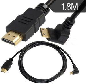 1m 1080P 6Ft HDMI V1.4 Male to Mini HDMI Male Up Angled Cable HDTV