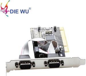 PCI to Dual Serial Port Riser card RS232 DB9 adapter card controller with Chipset ASIX9865 TXB085