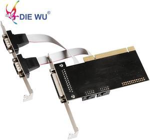 PCI to 2 port Serial 1 port parallel Riser Card ADD ON CARD RS-232 RS232 with ASIX/AX9865 chip