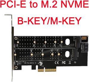 M.2 NVMe SSD NGFF to PCIE X16 Adapter M Key B Key SATA PCI Express  NVME m2 SSD SATA Converter riser card