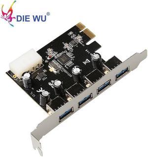 4 Ports USB3.0 Riser card for VL805 PCIe X1 to 4 ports USB3.0 4 pin power add on card TXB048