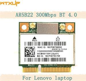 Killer N1202 For Atheros AR9462 AR5B22 802.11a/b/g/n 300Mbps+Bluetooth4.0 WLAN WiFi card for Lenovo Y400 Y500 Y410P S215 U330 U430