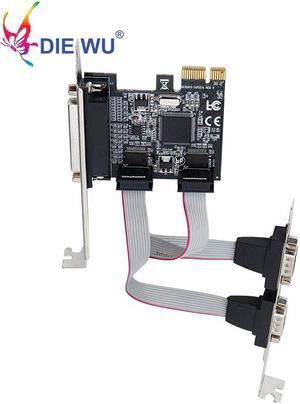 PCI-E to 2 DB9 RS232 Serial Ports + 1 DB25 Parallel LPT Port Adapter Card for Desktops Computer Components for ASIX TXB070