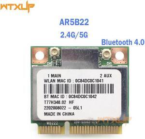 For Atheros AR9462 AR5B22 802.11a/b/g/n Dual Band 300Mbps+Bluetooth 4.0 WLAN WiFi Half Mini PCI-E network card
