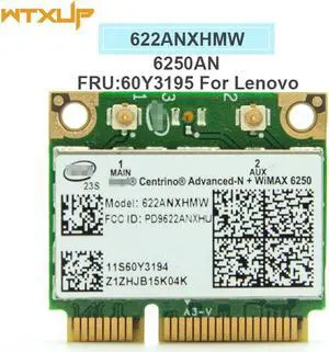 Wireless Network Card 622ANXHMW 6250AN 300Mbps WiFi Adapter for Lenovo/Thinkpad Intel Advanced-N 6250 ANX FRU 60Y3195