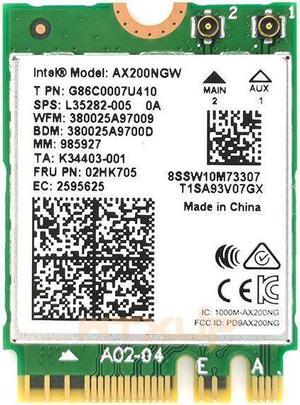 2.4Gps Wireless adapter AX200NGW NGFF For Intel wifi 6 AX200 network card 2.4G/5Ghz 802.11ac/ax Wi-fi Bluetooth 5.0 MU-MIMO with Atenna set
