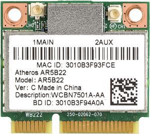 Atheros AR9462 AR5B22 WB222 WiFi Dual Band 2.4 & 5Ghz 300Mbps Bluetooth 4.0 Card