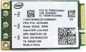 For WiFi 533AN_MMW Intel 5300 Wireless Card 43Y6495  for  X200 T400 CQ40 CQ45 6930p 8530p