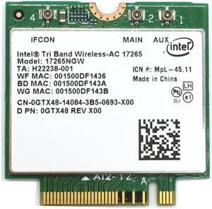 For Wireless-AC Intel 17265 17265NGW Wifi  867M Bluetooth BT 4.0 Dual Band NGFF Card