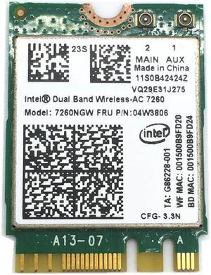 NGFF Wifi Card For Intel 7260 7260NGW 802.11ac 867Mbps Bluetooth 4.0 Card 04W3806 for X250 x240 x240s x230s t440 w540 t540