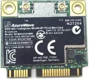 For HP Broadcom BCM94352HMB 4352 AW-CE123H WiFi + Bluetooth BT 4.0 867 Mbps Card 802.11ac SPS 724935-001