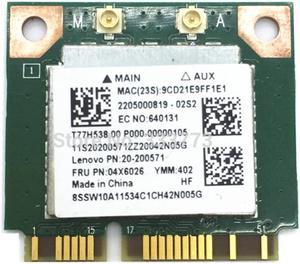 RTL8821AE 802.11ac 433Mbps WiFi Dual Band Bluetooth 4.0 Card FRU: 04X6026 for Lenovo laptop