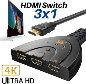 3 Port 1080P HDMI AUTO Switch Splitter Switcher HUB Box Cable for DVD TV STB RF