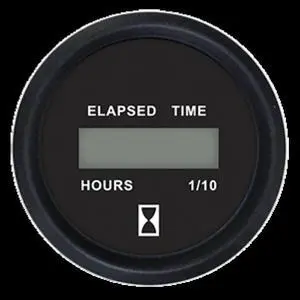 Faria 2" Digital Hourmeter Gauge - 12-32V - Euro Black