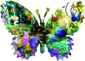 forest butterfly 1000 pc shaped jigsaw puzzle by sunsout