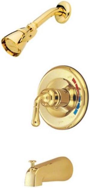 Kingston Brass KB632T Megallan Trim Only for Tub and Shower Faucet KB632 Polished Brass