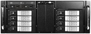 iStarUSA D410-DE8SL-225T 8-Bay Stylish Hot Swap Trayless Slim Odd Storage Server Rack Mount - Silver