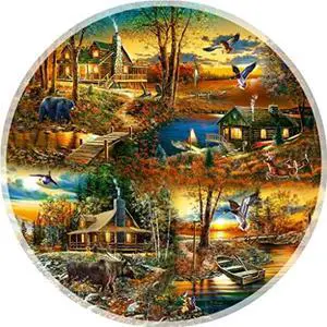 Cabins in The Woods 1000 pc Jigsaw Puzzle by SunsOut