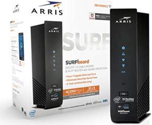 ARRIS SURFboard (32x8) Docsis 30 Cable Modem Plus AC2350 Dual Band Wi-Fi Router Certified for Xfinity Spectrum Cox & More (SBG7600AC2) Black
