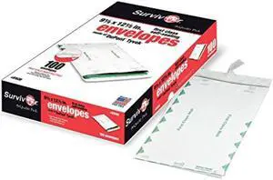Survivor R1530 Tyvek USPS First class Mailer, 9 1/2 x 12 1/2, White (Box of 100)