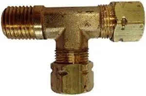 uflex Male Run T-Fitting - 3/8" x 3/8" Tube x 1/4" NPT