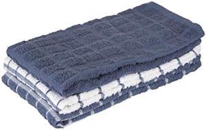 Ritz 100% cotton Terry Kitchen Dish Towels, Highly Absorbent, 25 x 15, 3-Pack, Federal Blue
