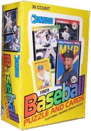 1989 Donruss Baseball Wax Box (36 Sealed Packs) Look for the Ken griffey Jr. Rookie card