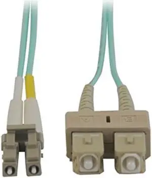 Tripp Lite 10Gb Duplex Multimode 50/125 OM3 LSZH Fiber Patch Cable (LC/SC) - Aqua, 3M (10-ft.)(N816-03M)