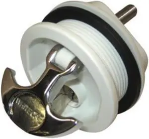 WHITECAP T-HANDLE LATCH CP ZAMAC/WHITE NYLON LOCKING S-226WC