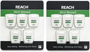 Reach Mint Waxed Dental Floss 100 Yards (Pack of 10)