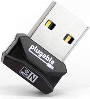 Plugable USB 2.0 Wireless N 802.11n 150 Mbps Nano WiFi Network Adapter (Realtek RTL8188EUS Chipset) Plug and Play for Windows