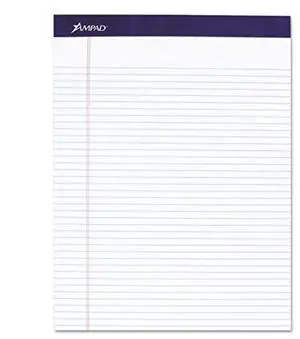 Ampad 20315 Mead Legal Ruled Pad, 8 1/2 X 11, White, 50 Sheets, 4 Pads/Pack