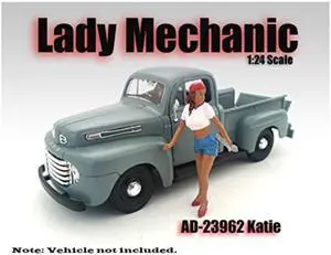 Lady Mechanic Katie Figurine for 1/24 Scale Models by American Diorama