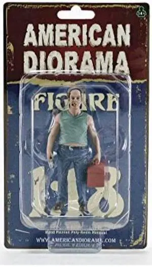 Mechanic Sam with Tool Box Figurine for 1/18 Scale Models by American Diorama 38180