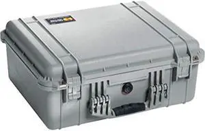 Pelican 1550 camera case With Foam (Silver)
