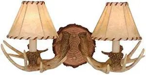 Vaxcel WL33042NS Lodge 2 Light Wall Light, Noachian Stone Finish