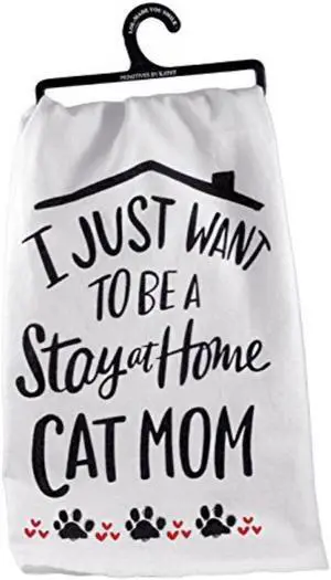 I Just Want to be a Stay at Home Cat Mom Decorative Cotton Towel I Just Want to be a Stay at Home Cat Mom Decorative Cotton Towel