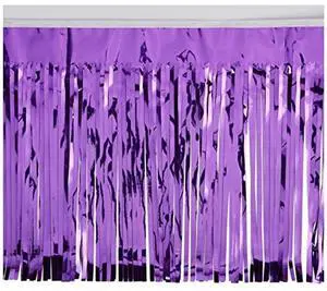 2-Ply FR Metallic Fringe Drape (purple) Party Accessory  (1 count)