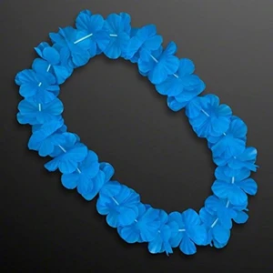 blinkee hawaiian flower lei necklace blue by blinkee hawaiian flower lei necklace blue by